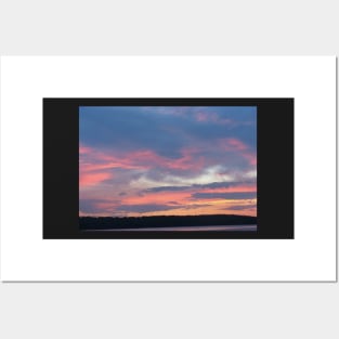 Blue Sunset At The Lake-Available As Art Prints-Mugs,Cases,Duvets,T Shirts,Stickers,etc Posters and Art